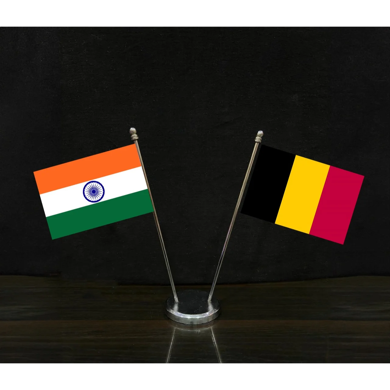 Diplomat Table Flags of India and Germany