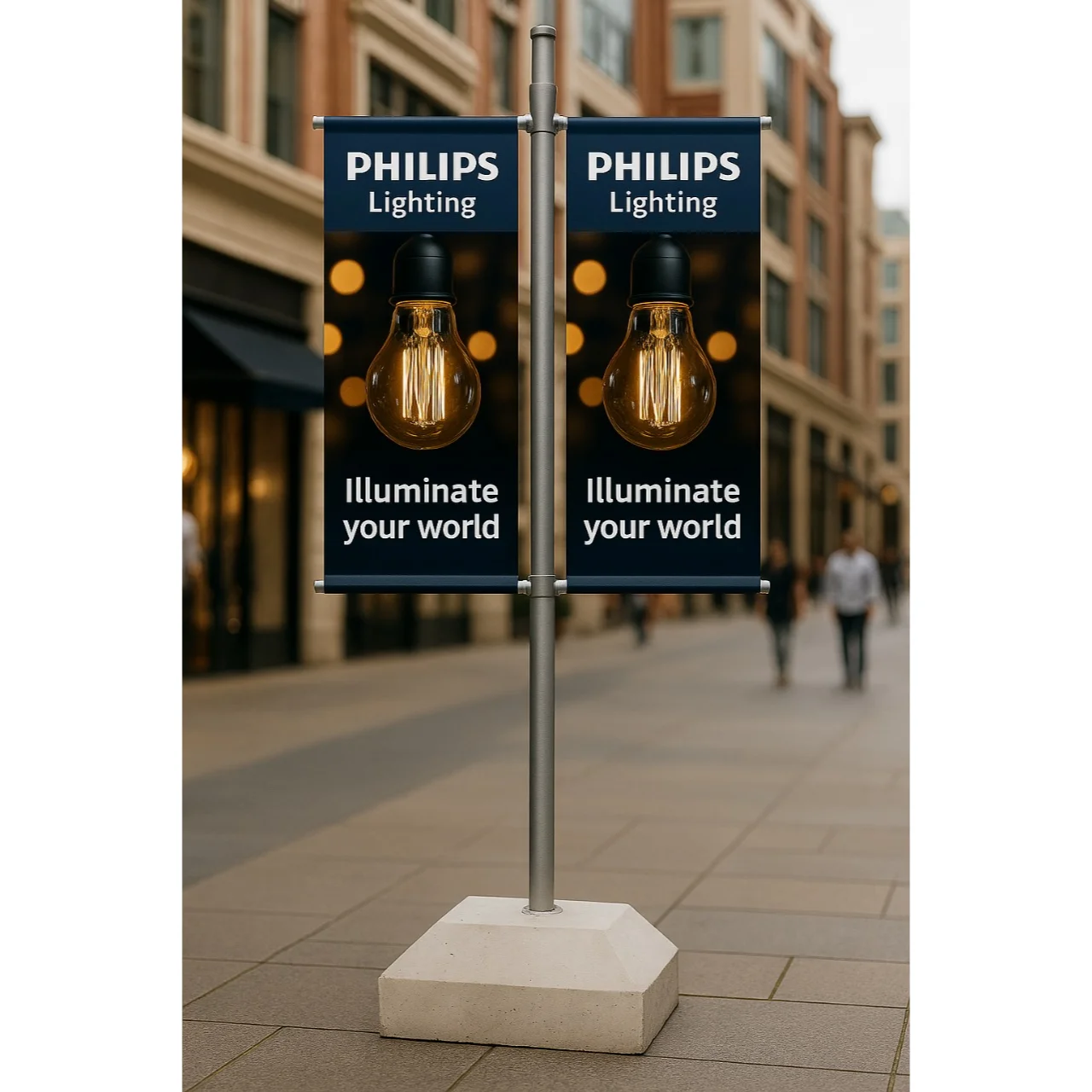 Two Side Pole Branding for Philips
