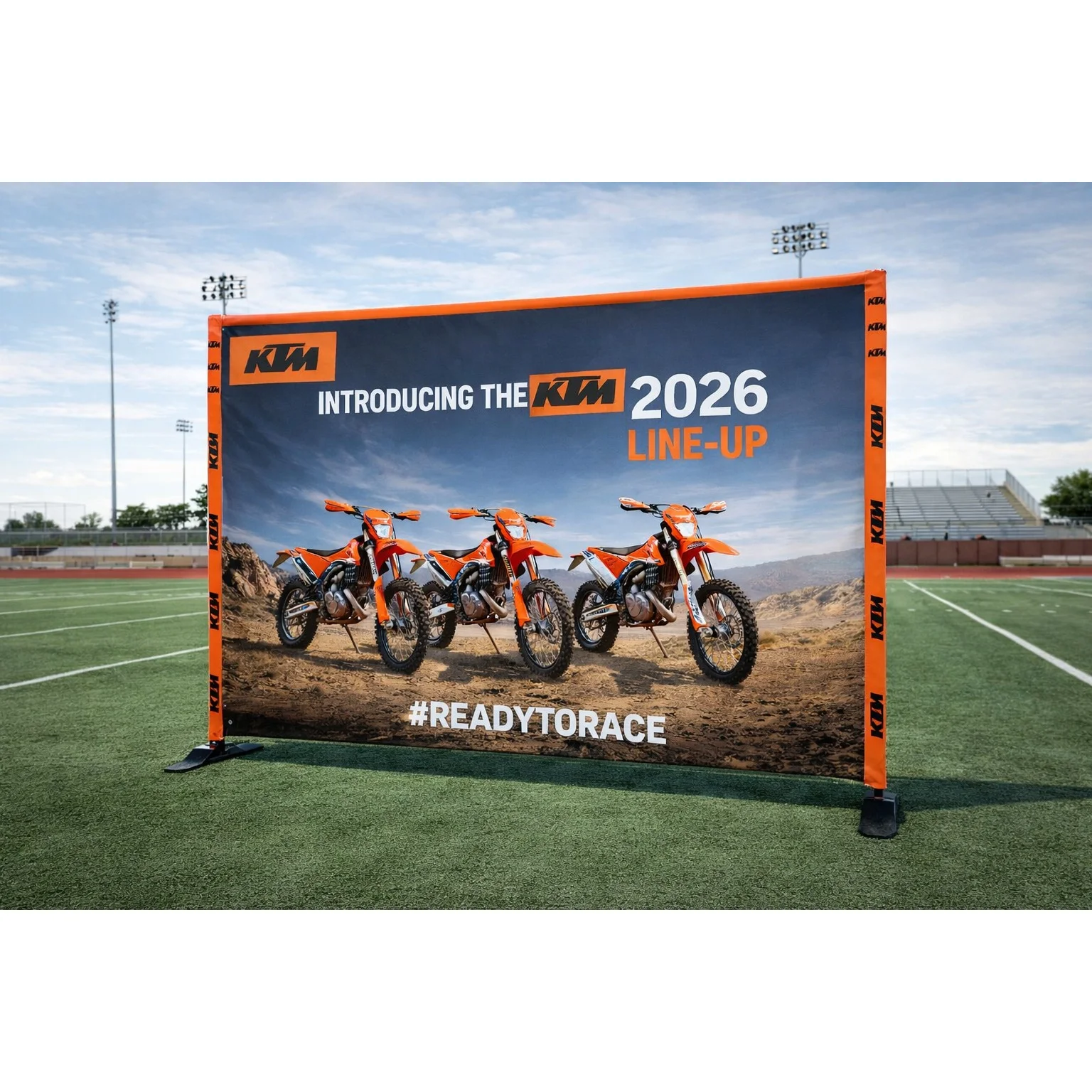 8x12 feet Portable Double Side Printed Standee