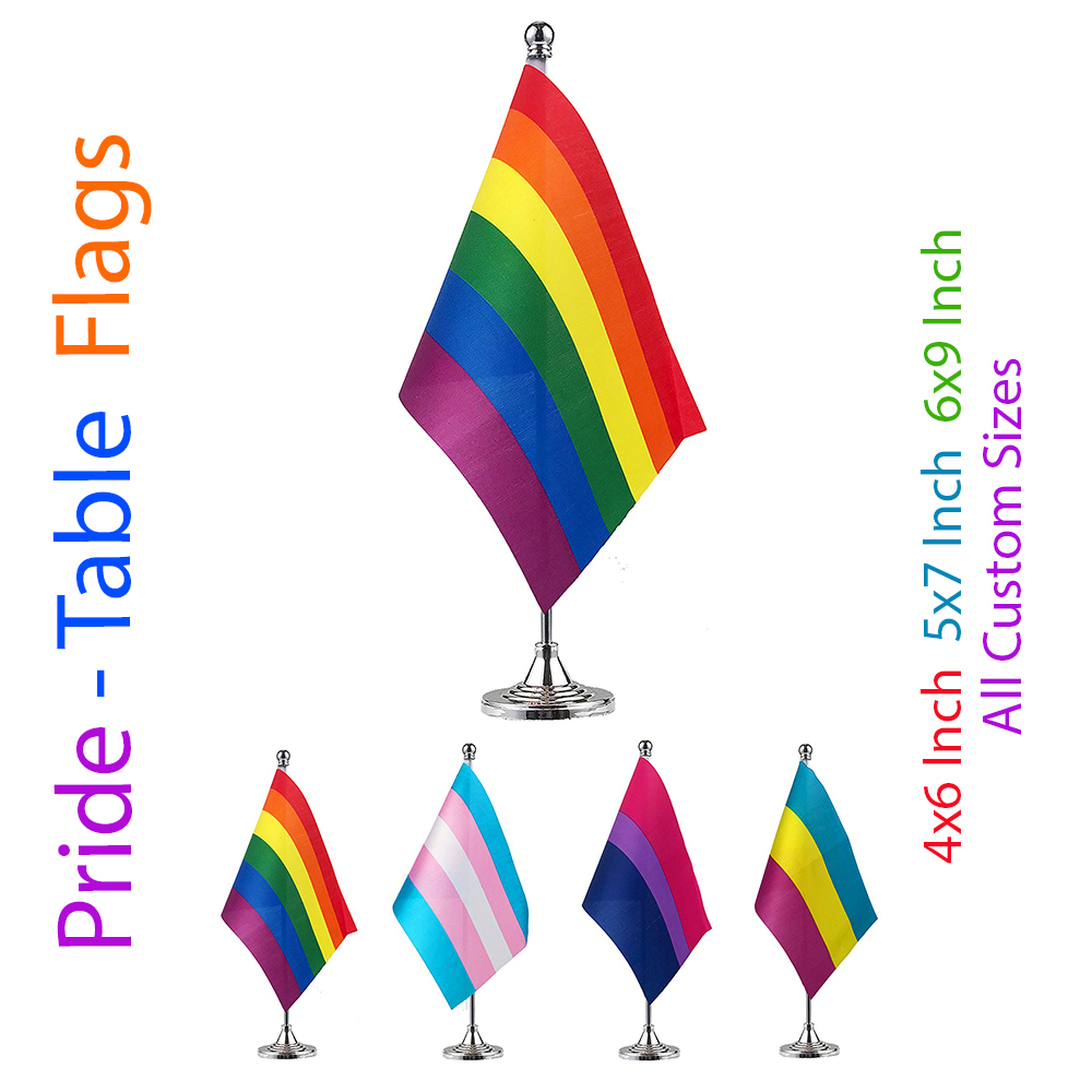 Rainbow Table Flags 4x6 Inch 5x7 Inch  6x9 inch