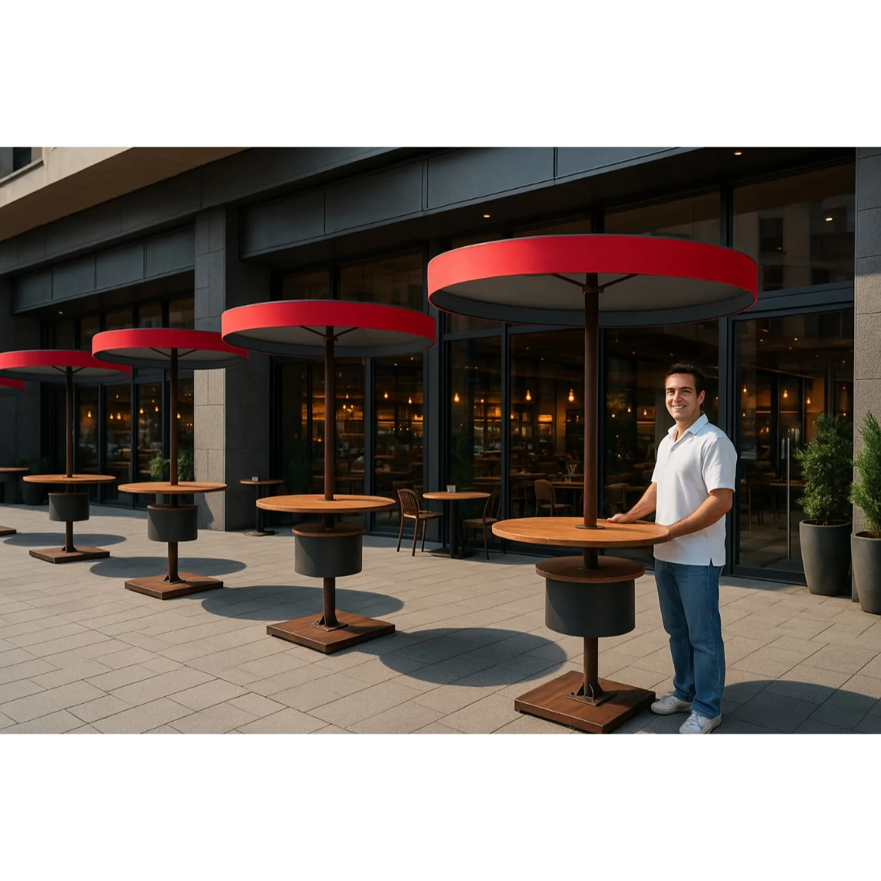 Umbrella Table for Outdoor