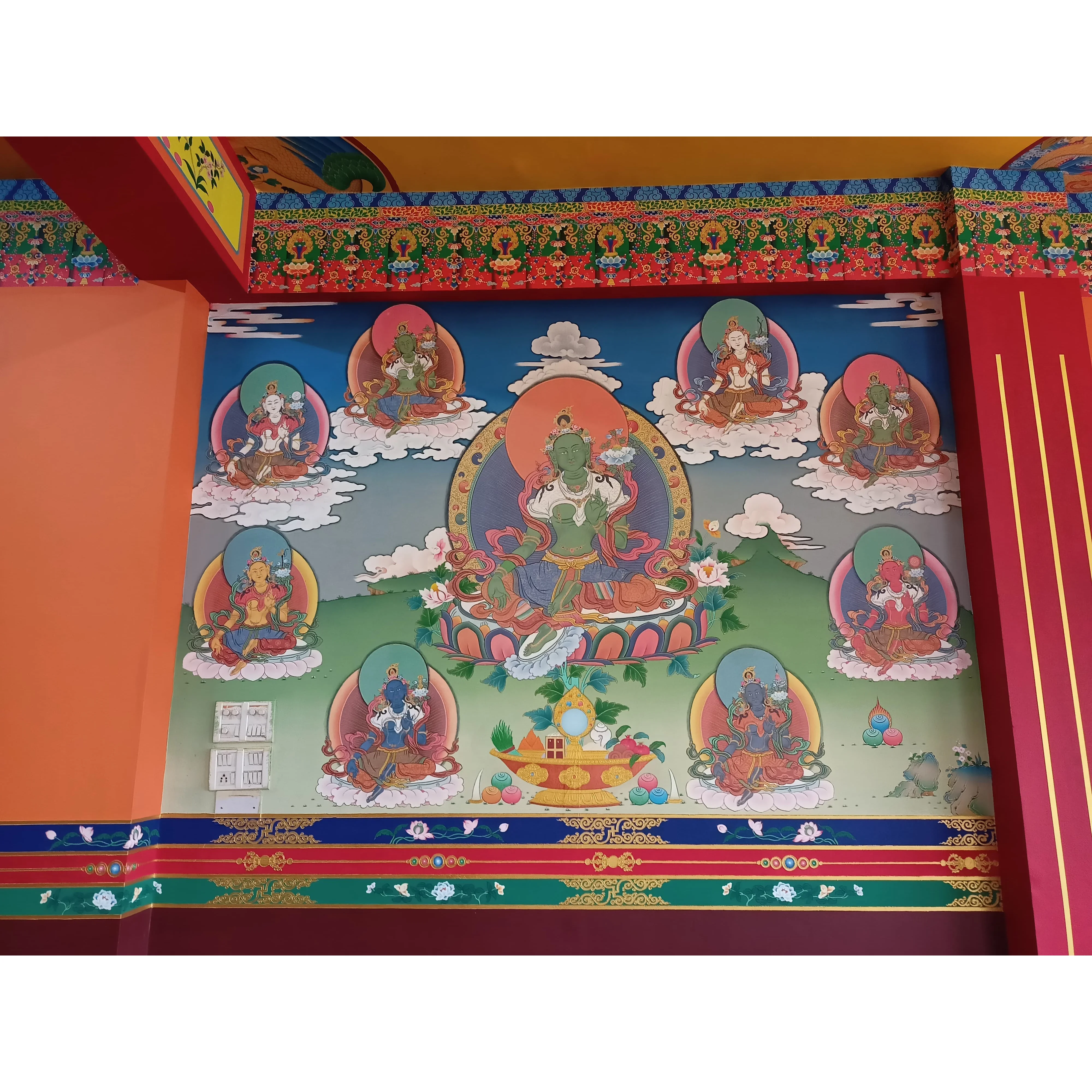 Tibetan Shambhu for wall roof and pillars