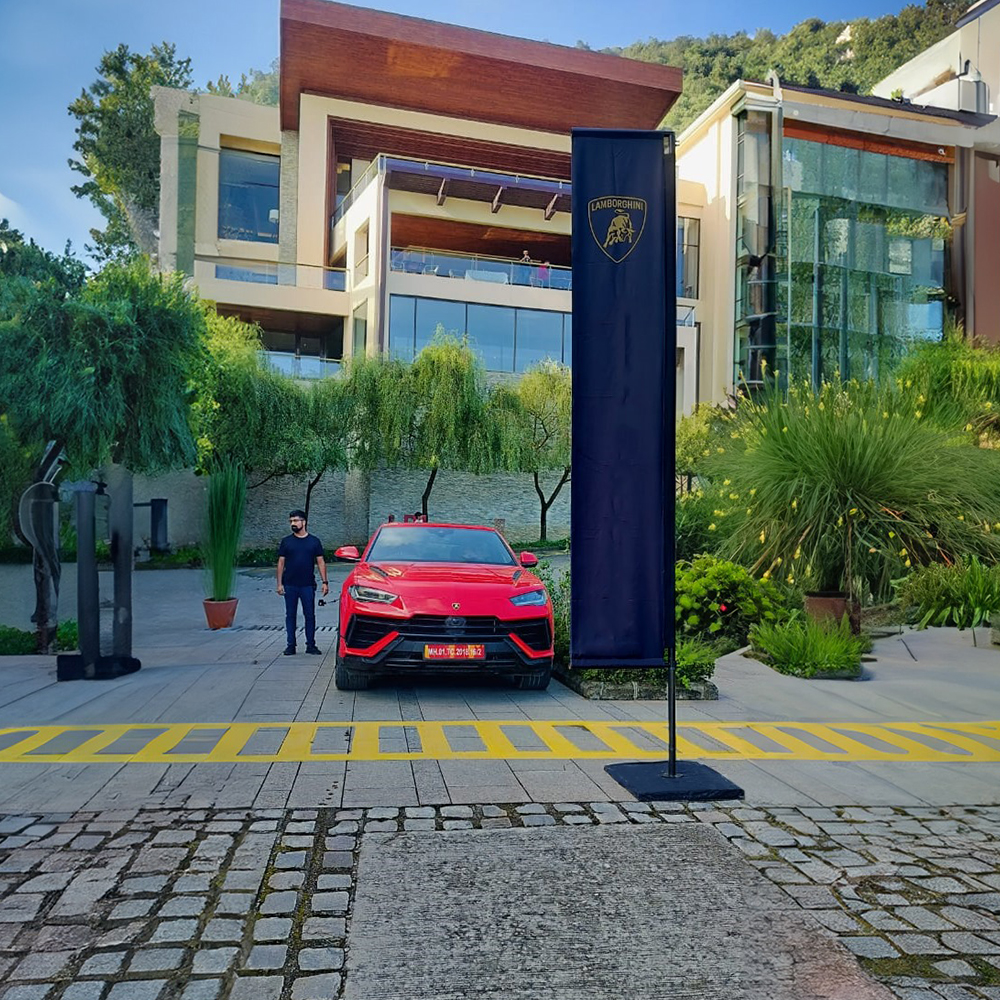 Lamberghini Feather Flags L-Shape