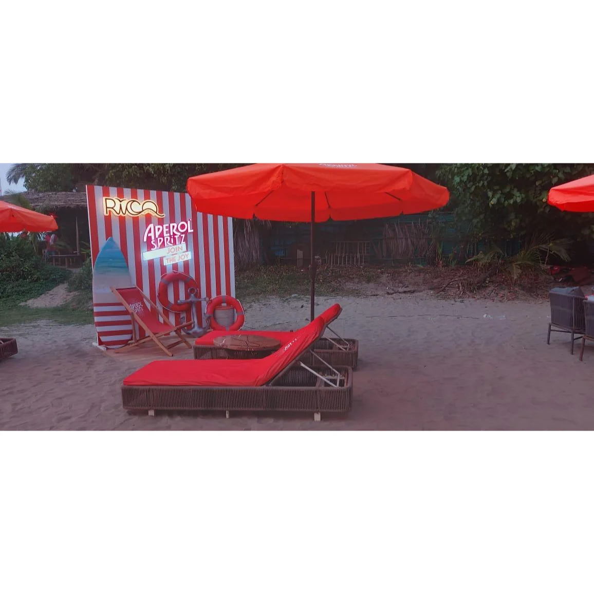 Garden and Beach Umbrella aperol spritz