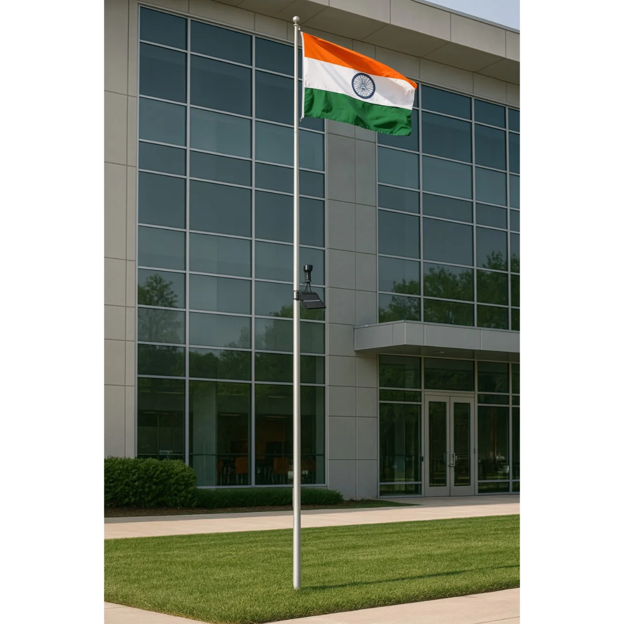 Solar Flag Pole Light 18 Watt 1980 Lumens 6000K