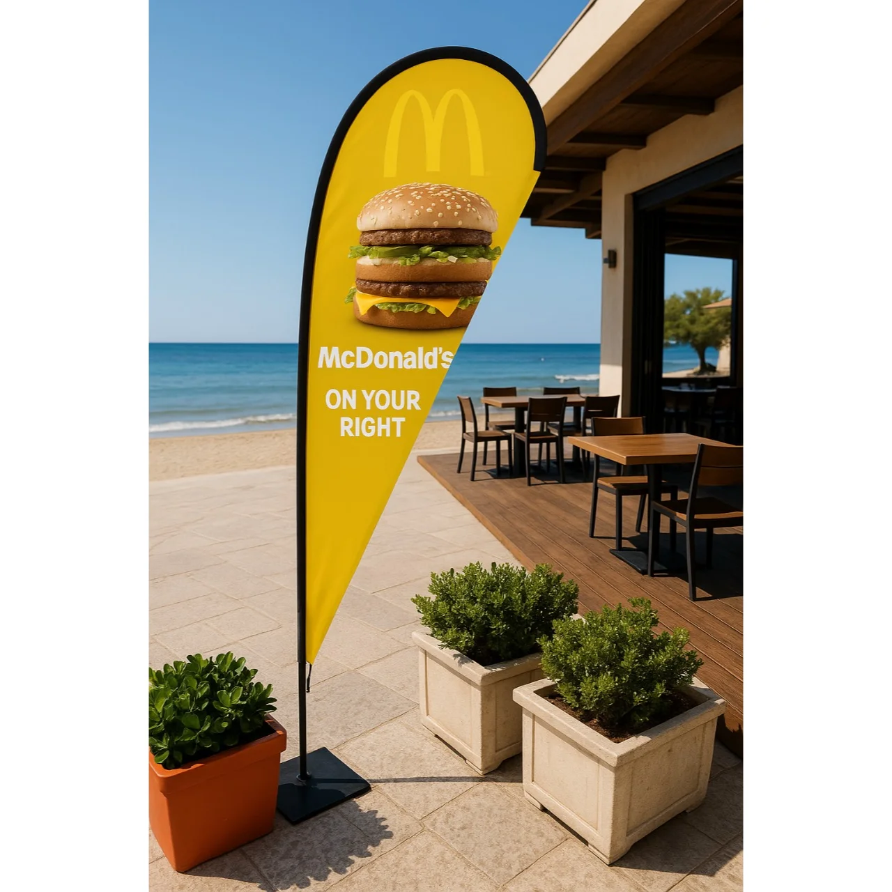 Mc Donald Teardrop Feather Flag