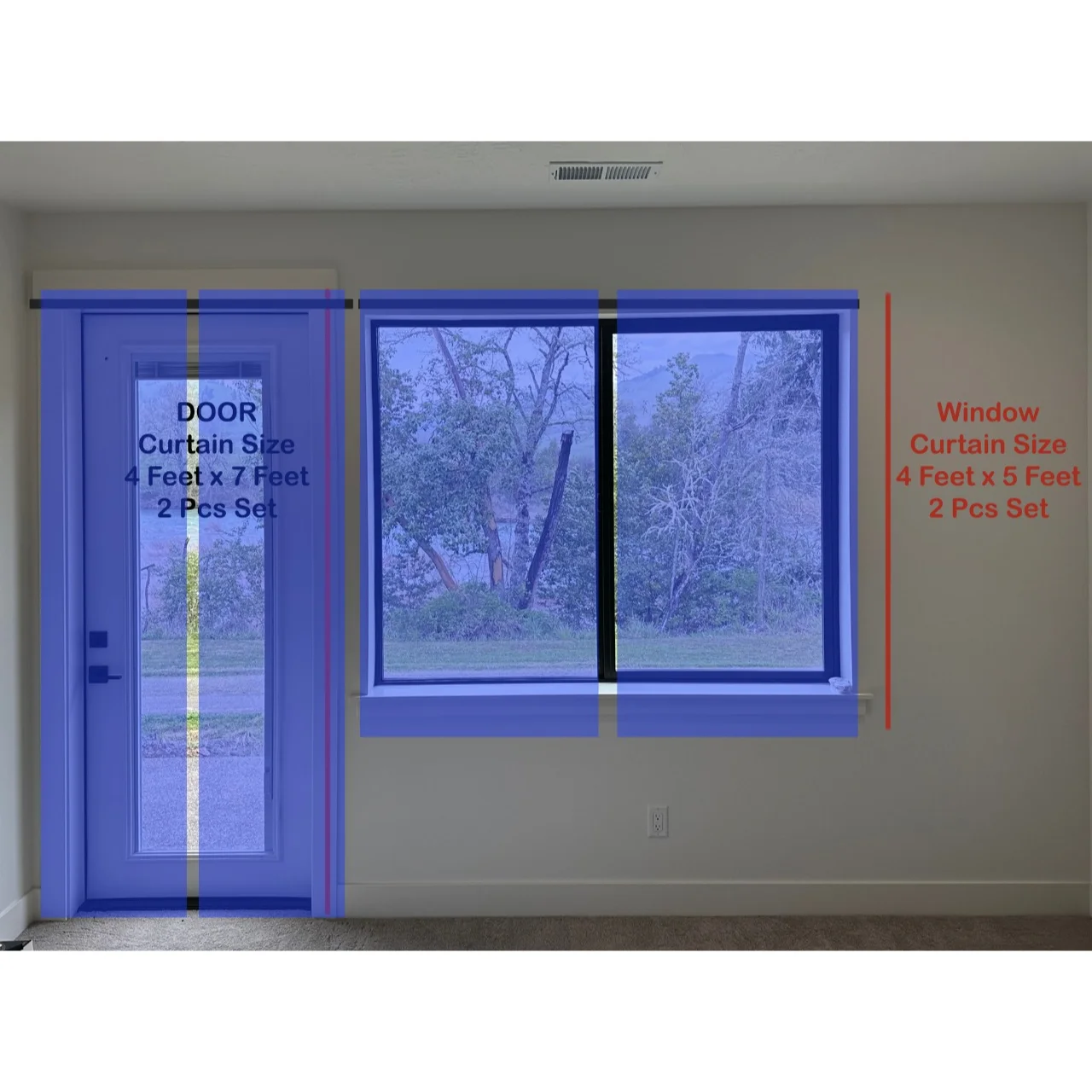 Curtains with mesh design for dor and windows