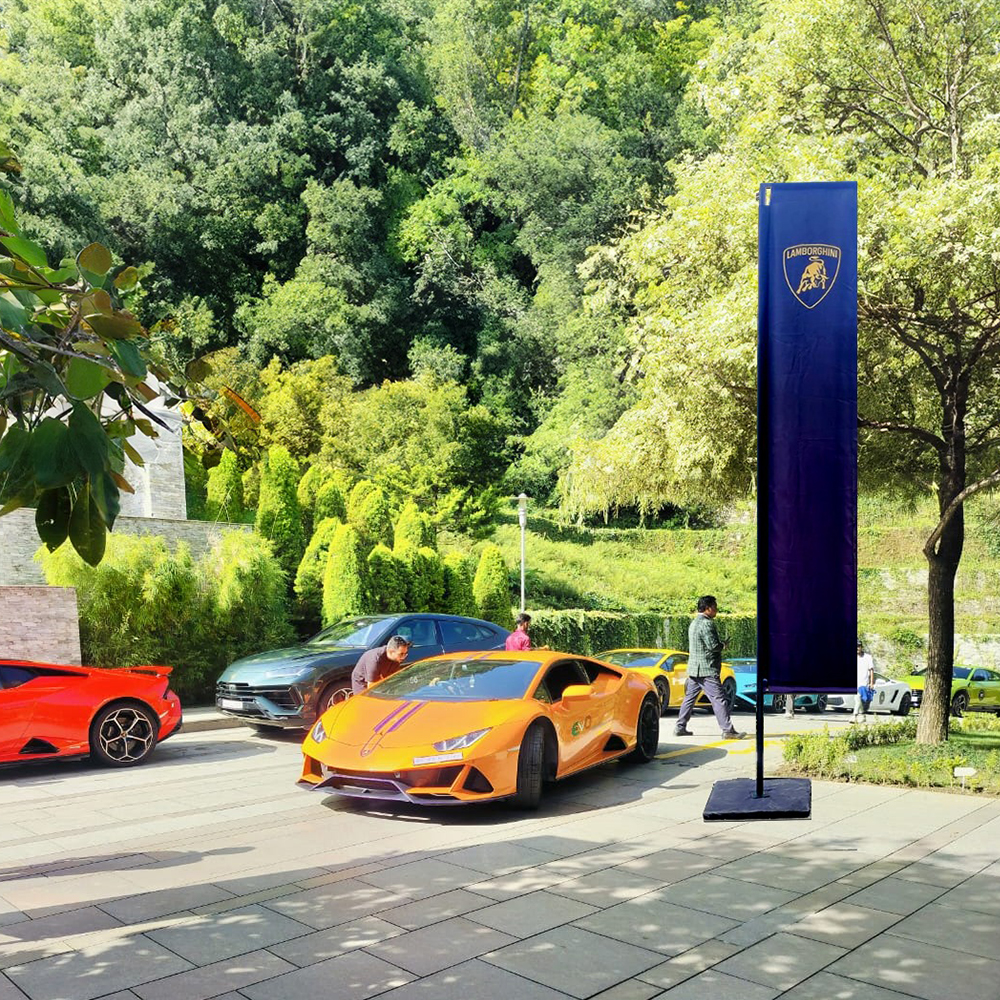 Lamberghini Feather Flags L-Shape