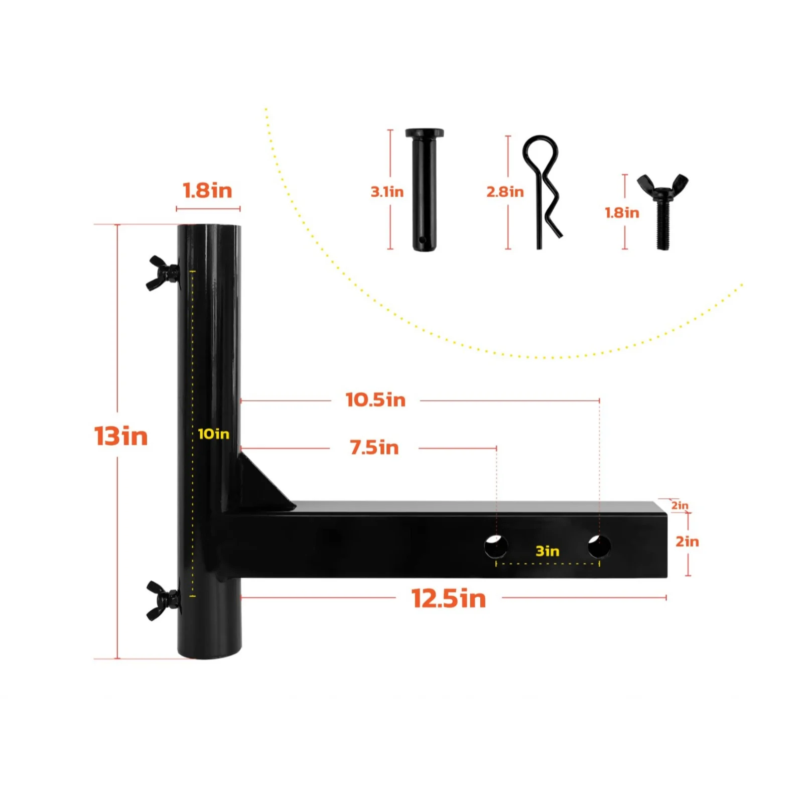 Jeep Suv Car Flags Brackett no Drilling Required