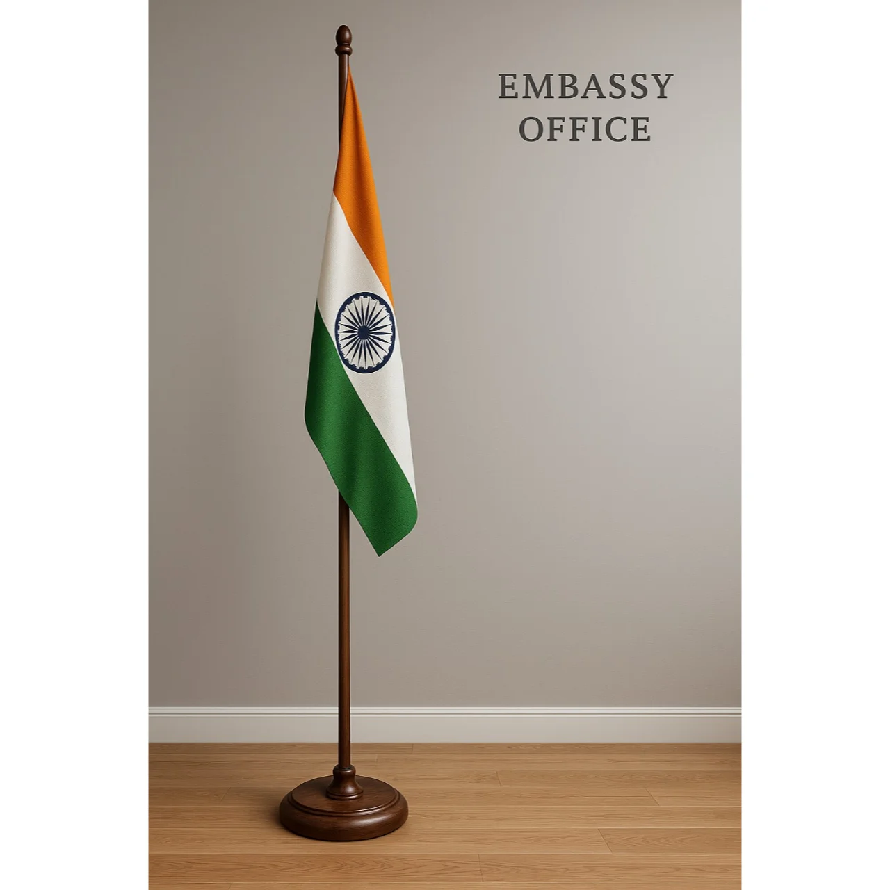 7 Feet High Wooden Flag Pole by Seven Star Projects Pvt. Ltd.