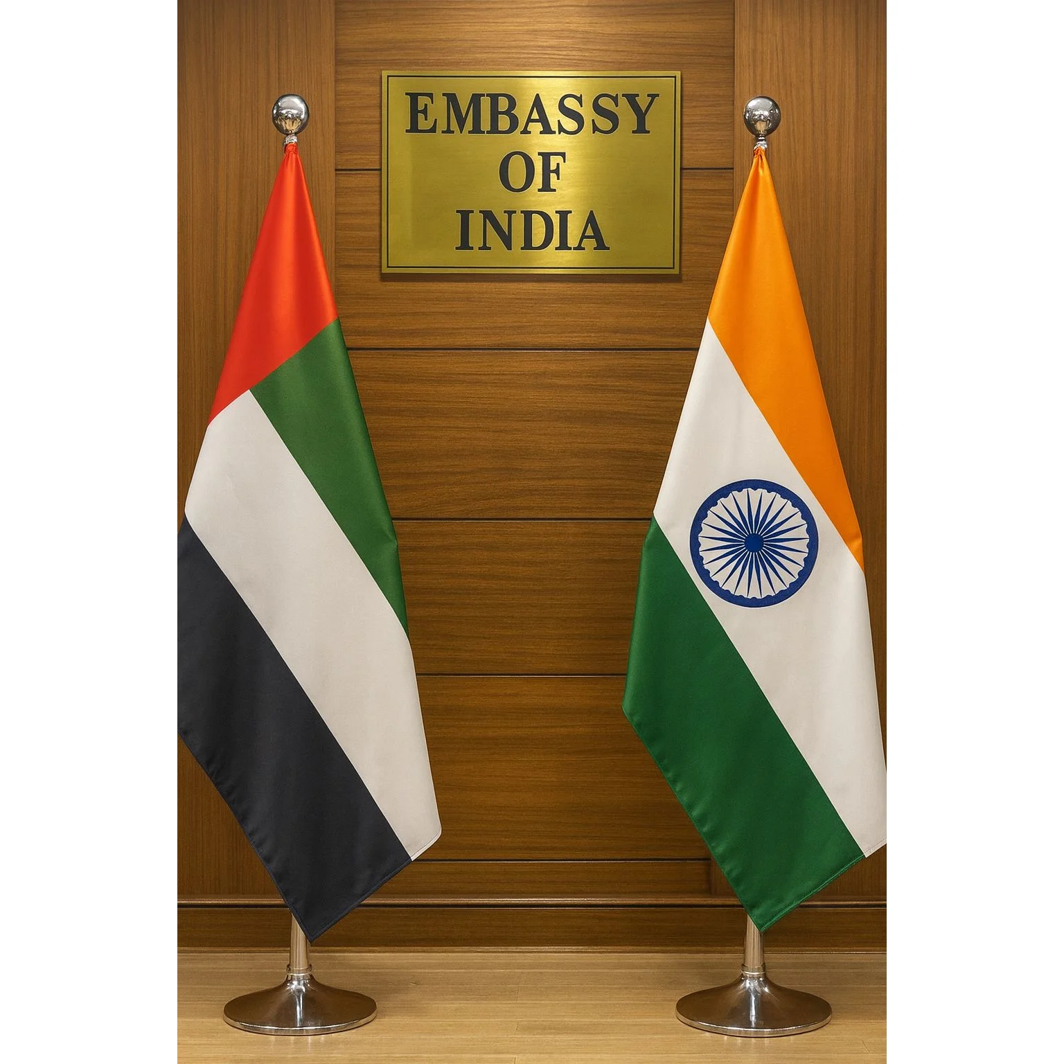 Indoor Diplomat Flags for Embassy of India