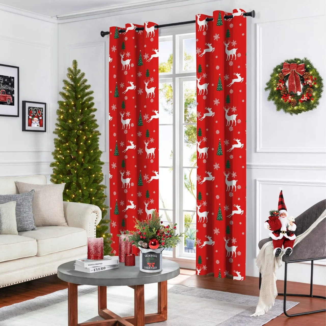 Curtains Prints for Christmas