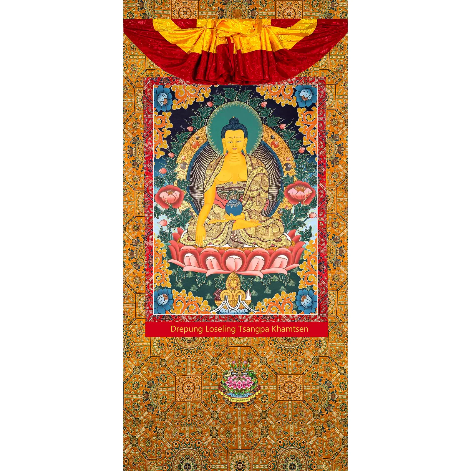 Tibetan Wall Hanging Thangka Buddha Ji