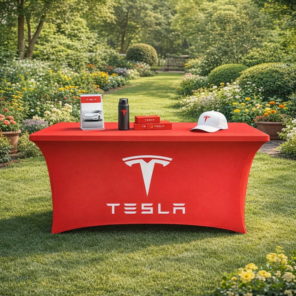 Table Covers Stretched with Open Back Tesla