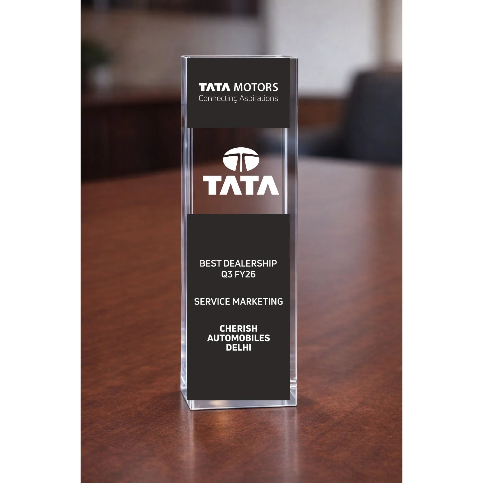 Acrylic Trophy Tata Motors