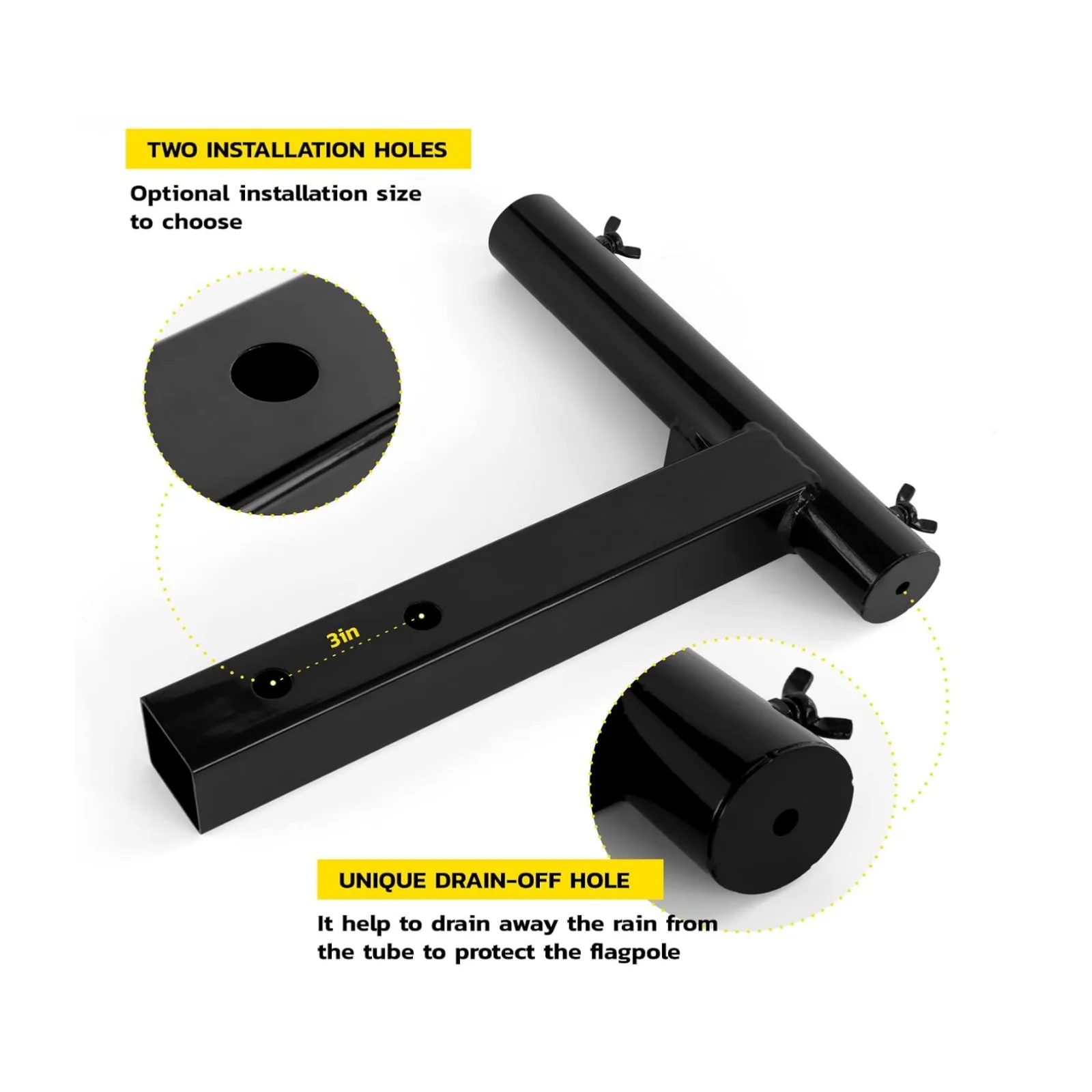 Jeep Suv Car Flags Brackett no Drilling Required