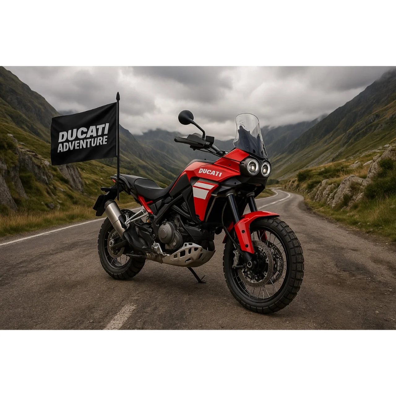 Heavy Duty Adventure Bike Flag Ducati
