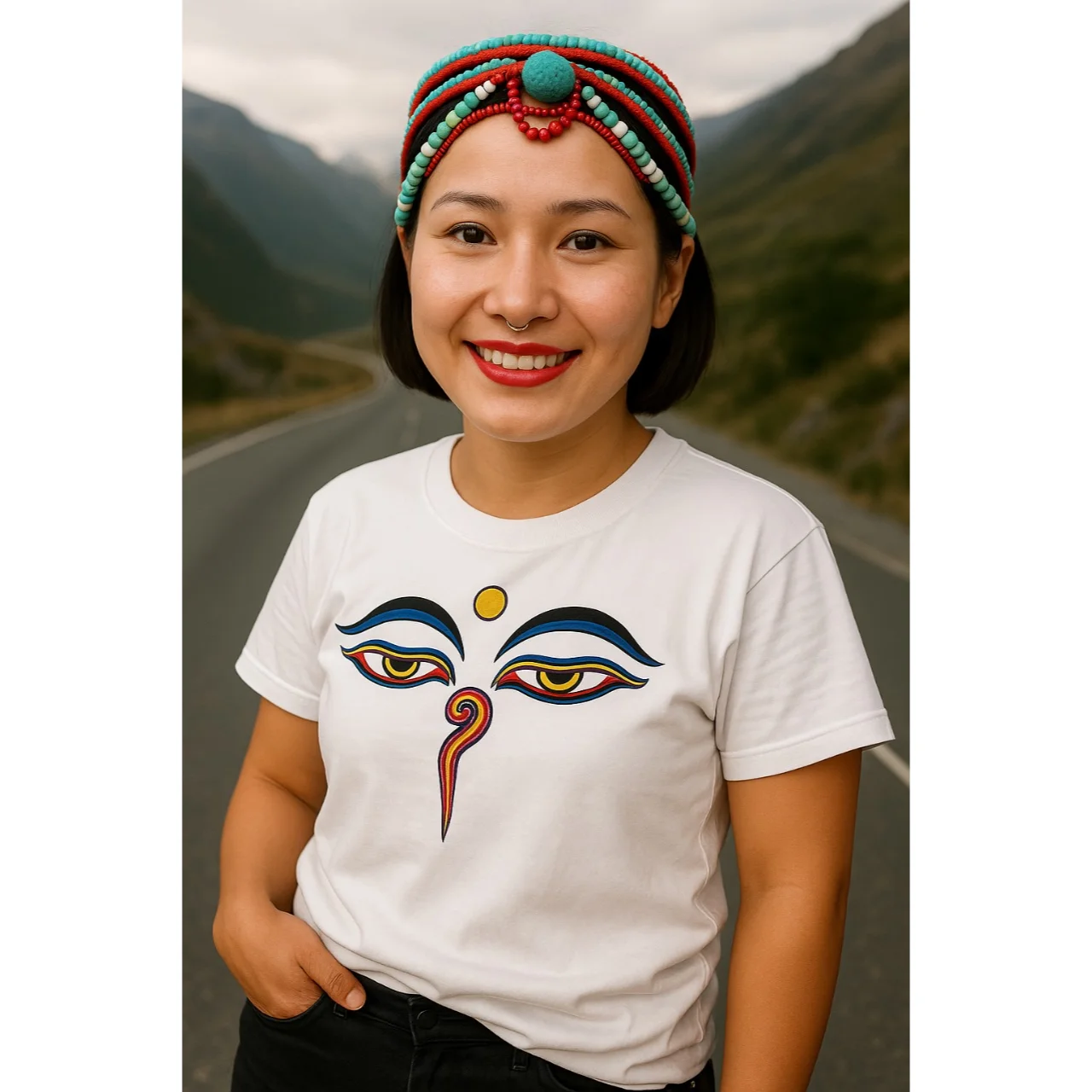 T-Shirt with tibet print