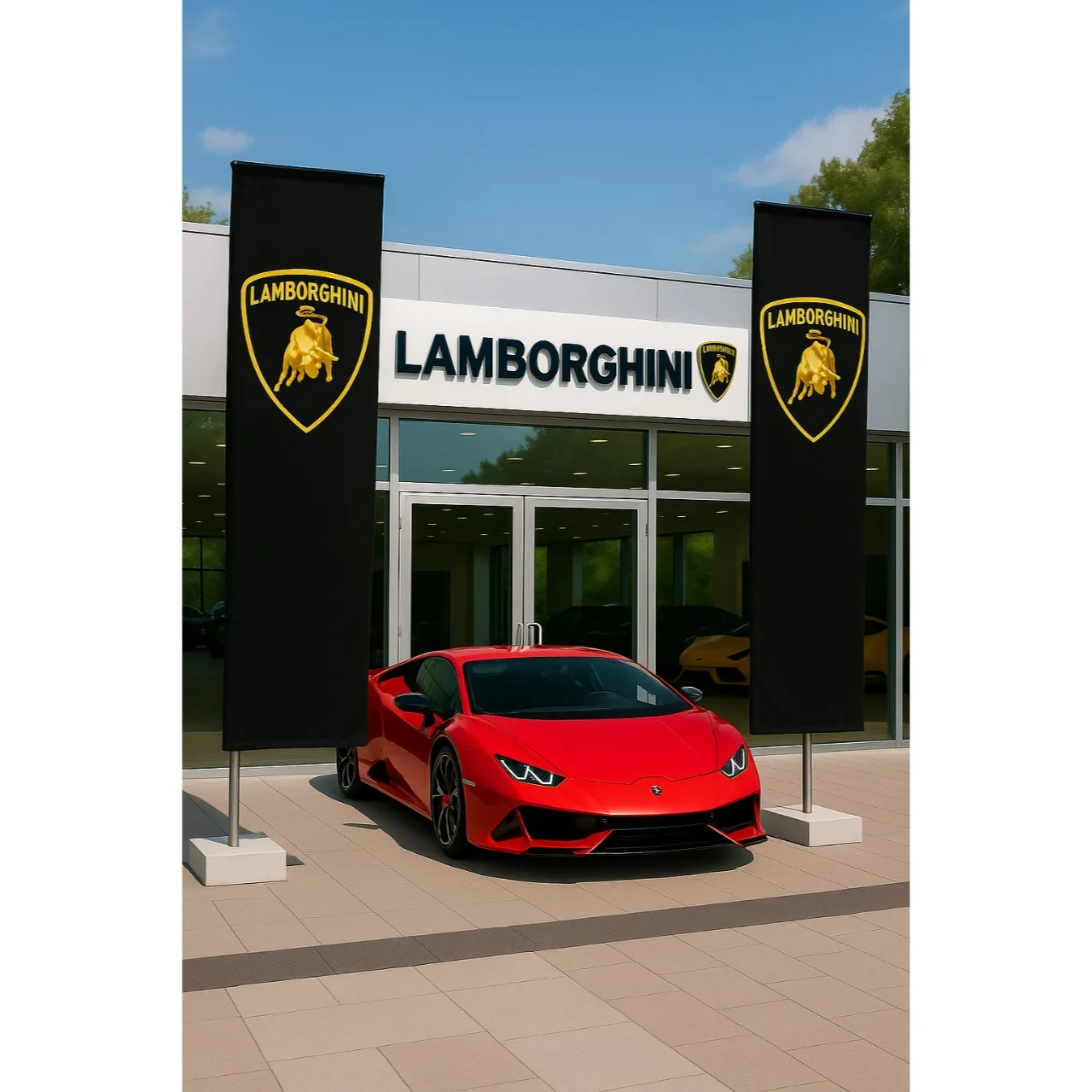 12 Feet Flag stand with 30x120 inch Flag