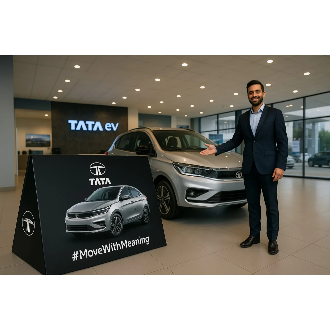 V Shape Banner Tata  Motors