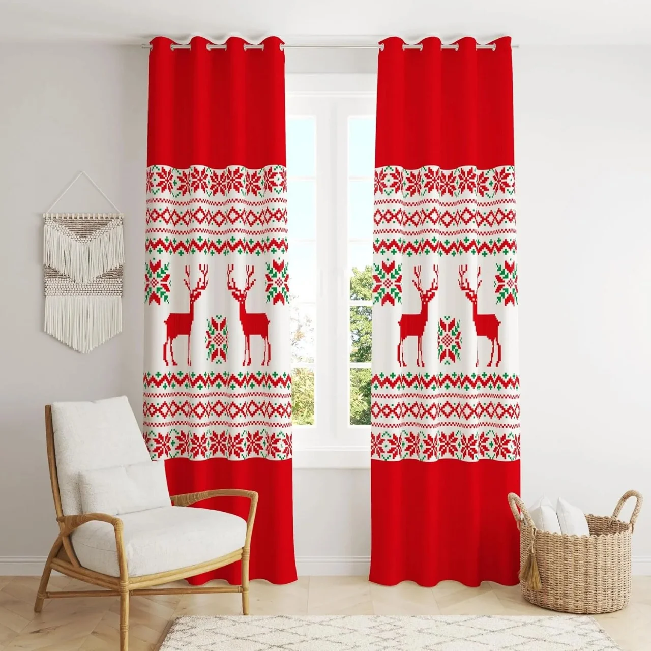 Curtains Prints for Christmas