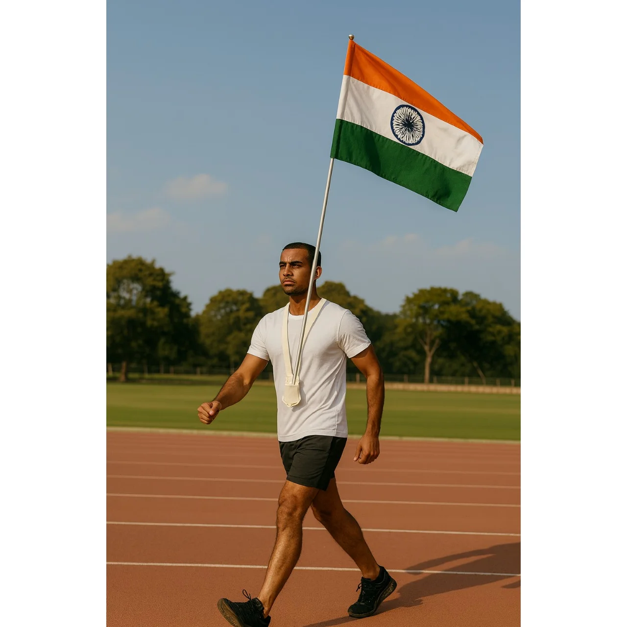 Flag pole carry belt