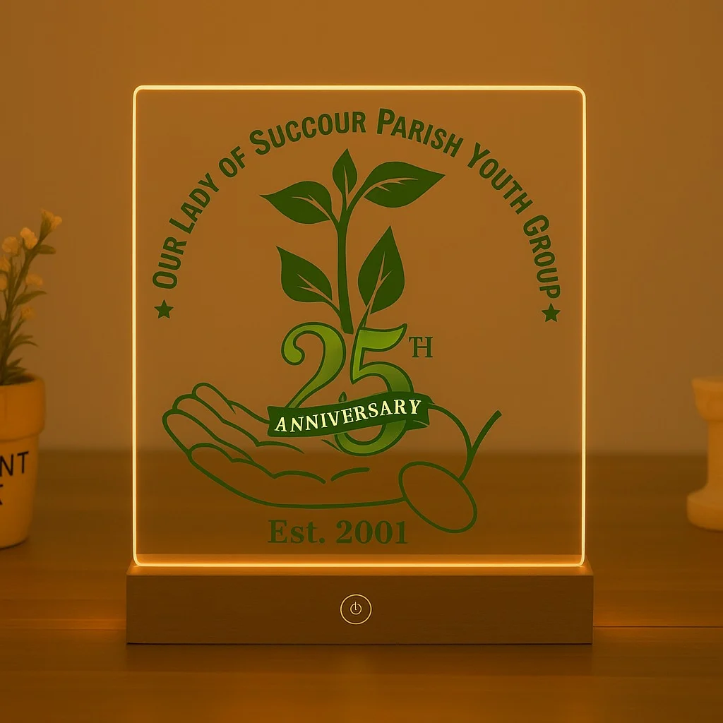 Table Top Memento with Beautiful Lighting Effects Rechargeable with type C Cable