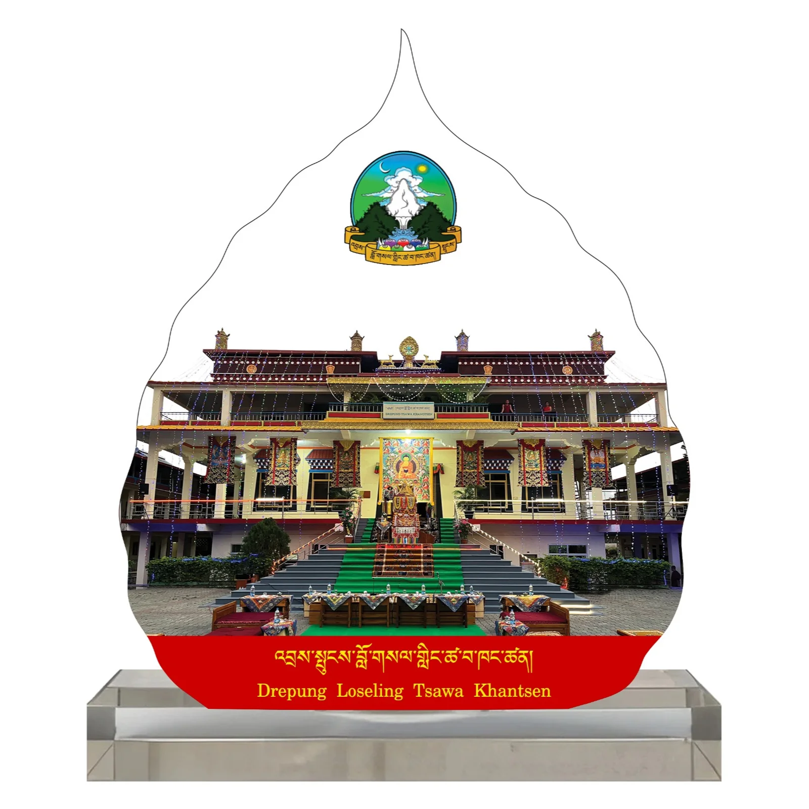 Acrylic Crystal Memento Leaf Design