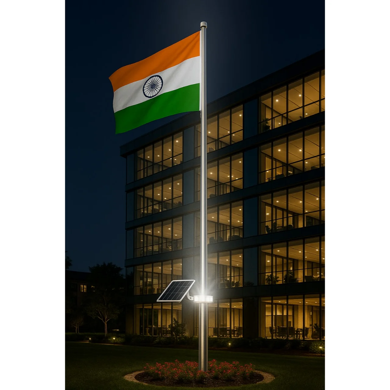 Solar Flag Pole Light 18 Watt 1980 Lumens 6000K