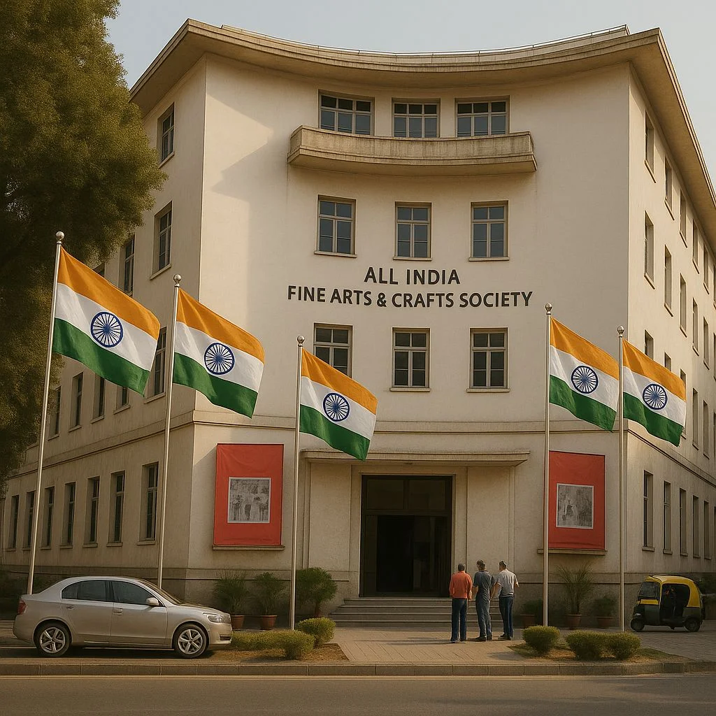 Pole Flag of India for All India Fine Arts and Crafts Society