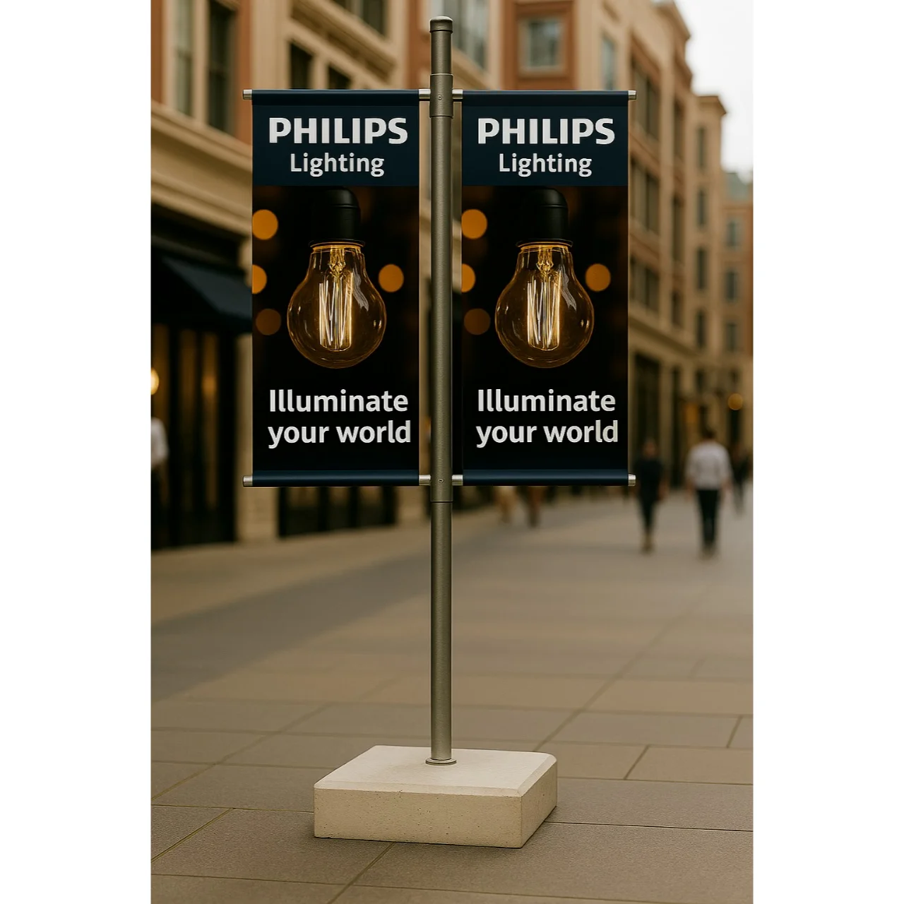 Two Side Pole Branding for Philips