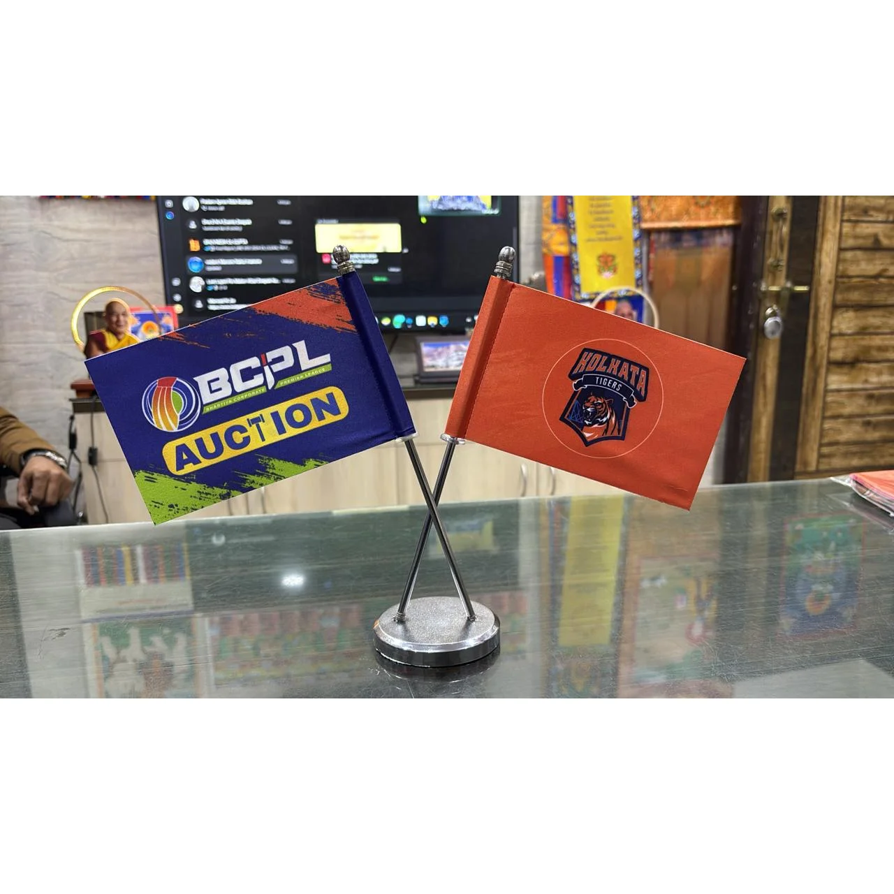 Table Flag BCPL Auction Kolkata Tigers