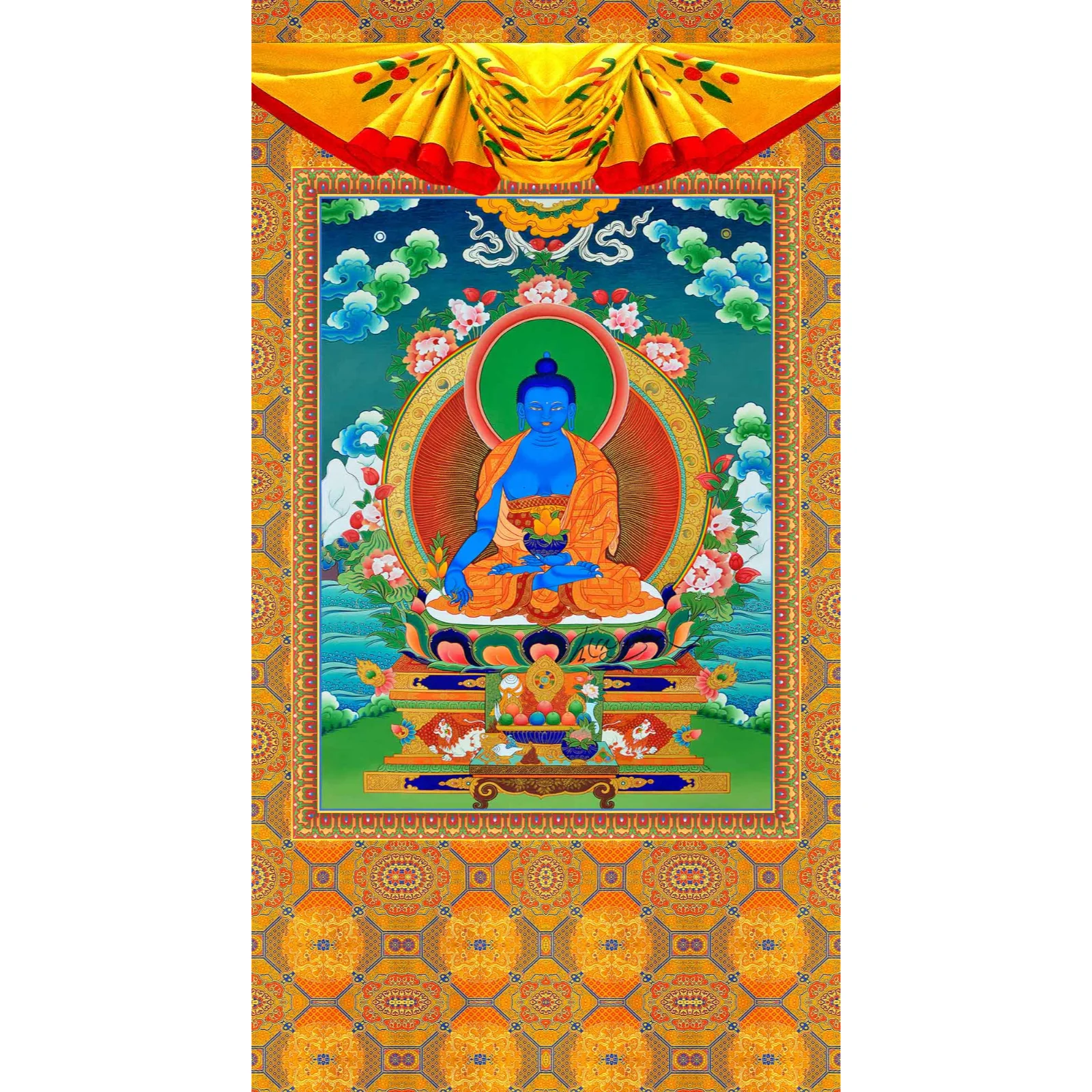 Tibetan Wall Hanging Thangka Buddha Ji