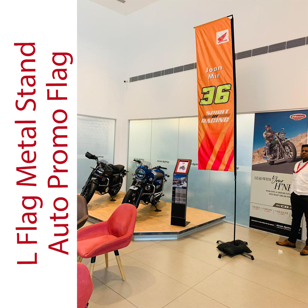 L-Flag Metal Stand for Promotional Flags