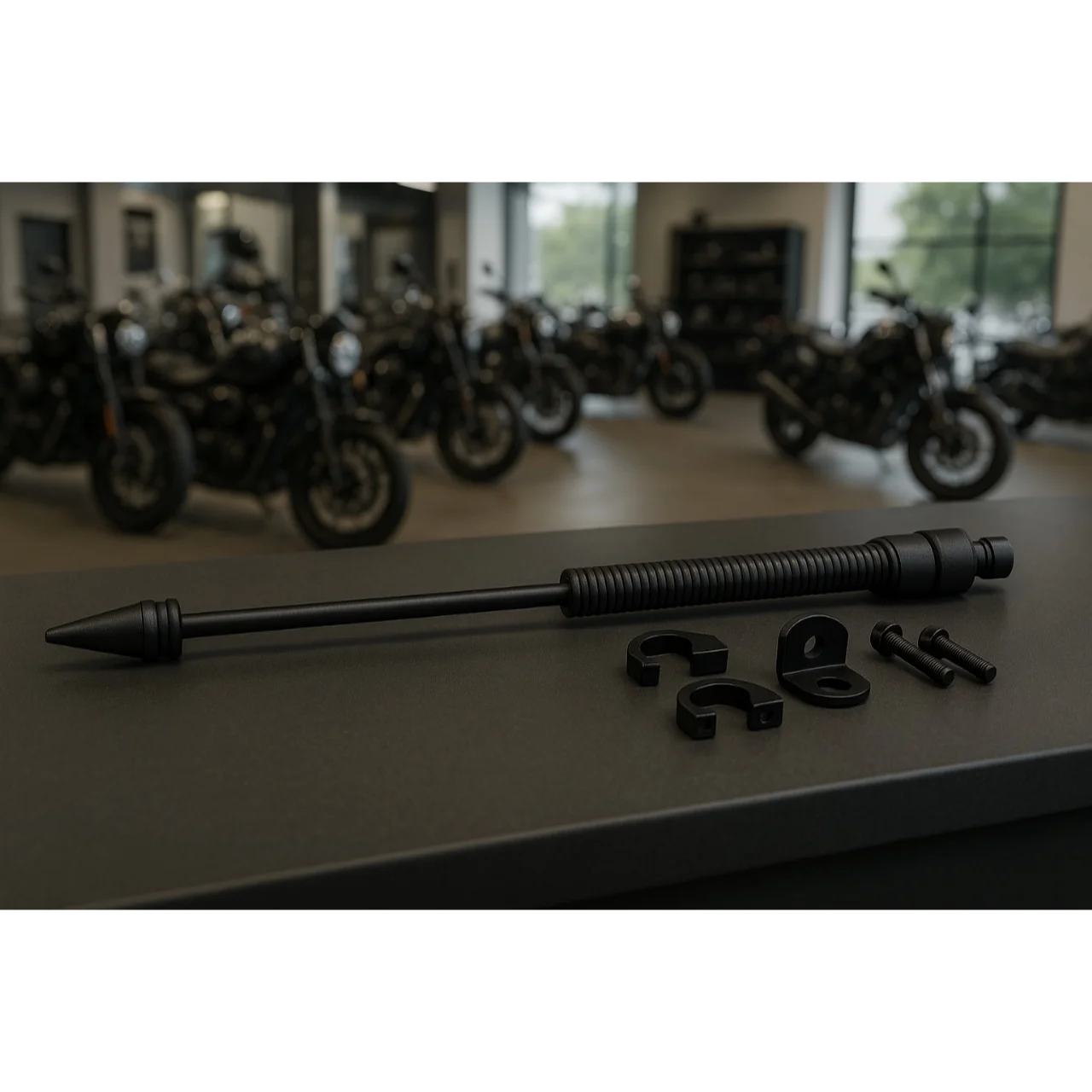 Heavy Duty Adventure Bike Flag Rod Carbon Black 501
