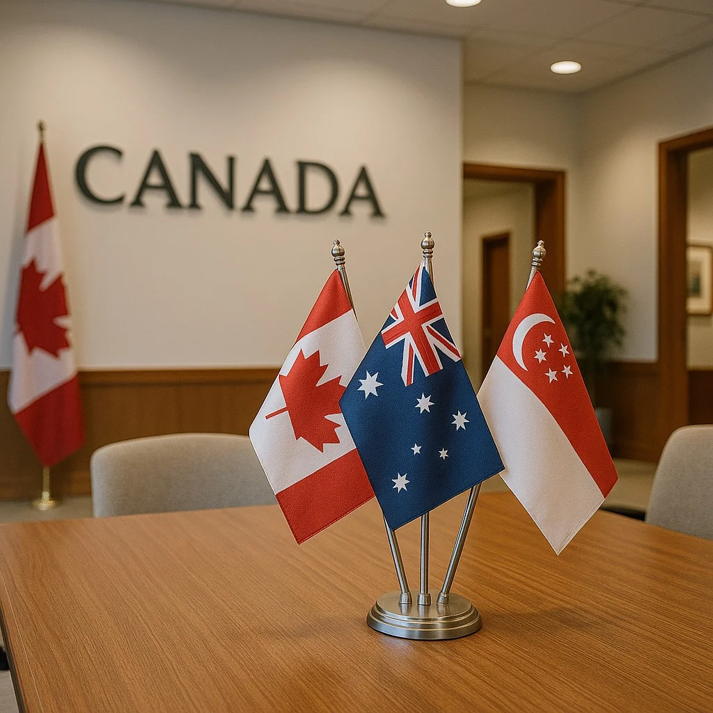 Table Flag Australia, Canada, Singapore