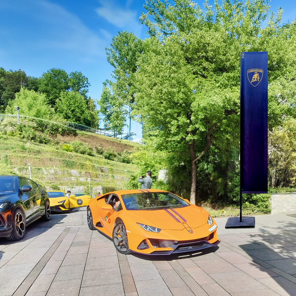 Lamberghini Feather Flags L-Shape