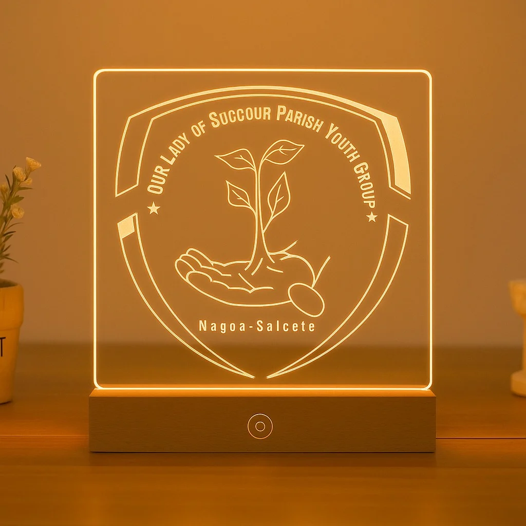 Table Top Memento with Beautiful Lighting Effects Rechargeable with type C Cable